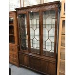 A Maples mahogany astragal glazed display cabinet