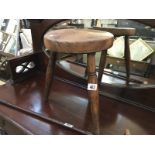 An old milking stool