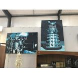 2 Dr Who canvas prints - Daleks and Cybermen