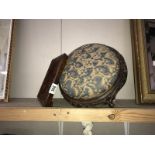 A Victorian foot stool and square stand/stool