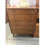 A vintage 5 drawer chest