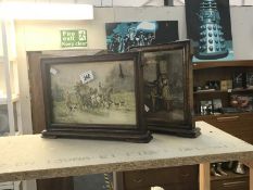 2 framed and glazed picture clocks (Smiths)