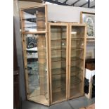 2 door display cabinet and matching corner display cabinet