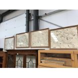 A set of 4 framed & glazed maps of Essex