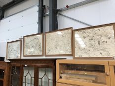 A set of 4 framed & glazed maps of Essex