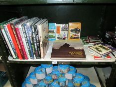 A shelf of railway books