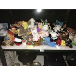 A large collection of TY beanie babies