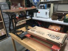 A portable work bench,