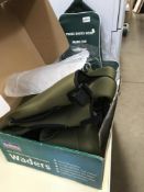 A pair of new fishing waders, Daiwa,