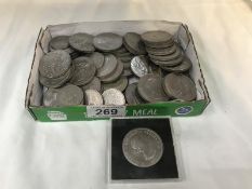 A mixed lot of assorted coins