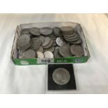 A mixed lot of assorted coins