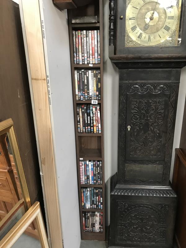 A quantity of Dvd's with shelves