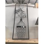 Floral metal wall art for inside or outside