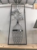 Floral metal wall art for inside or outside