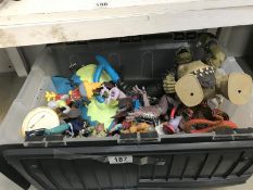 A box of children's action figures