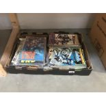 An interesting box of Marvel comics, music magazines etc.