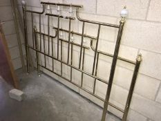 A 5ft brass effect bed frame