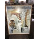 A framed and glazed classical scene print