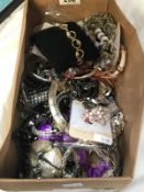 A box of costume jewellery