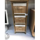 A 3 drawer bathroom/storage unit