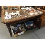 1920's extending mahogany dining table