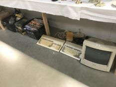 An Amiga Commodore A1200, Amiga Commodore A600, Philips monitor, Games compatible with Amiga, etc.