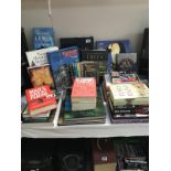 A diverse lot of books including Africa from the sky, Oceanlife,