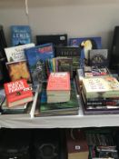 A diverse lot of books including Africa from the sky, Oceanlife,