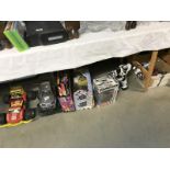 A quantity of remote control toys including trucks, robots etc,