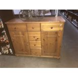 A solid pine chest of drawers/dresser base