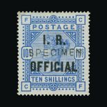 Great Britain - Officials : (SG O10s) 1884-88 INLAND REVENUE 10s ultramarine, CF, ovptd. SPECIMEN