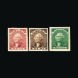 Bradbury Wilkinson Collection : UNITED STATES: 1851 George Washington Three Cents essays, in deep