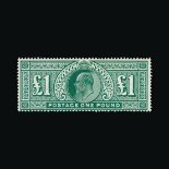 Great Britain - KEVII : (SG 320) 1911-13 Somerset House £1 deep green, centred to bottom, a few