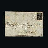 Great Britain - Covers - QV : (SG 3) 1840 1d grey-black, plate 11, PJ, 3½ (possibly just 4?)