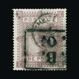 Great Britain - QV (surface printed) : (SG 136) 1867-83 wmk Anchor £1 brown-lilac, EB, light