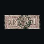 Great Britain - QV (surface printed) : (SG 185) 1884 Crowns £1 brown-lilac, ED, well centred,