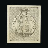 Bradbury Wilkinson Collection : GREAT BRITAIN: LOCAL POSTAGE STAMP essays, Coat of Arms design