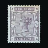 Great Britain - QV (surface printed) : (SG 175) 1883-84 blued paper 2s6d lilac, NA, centred to