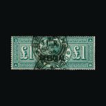 Great Britain - Officials : (SG O16) 1887-92 INLAND REVENUE £1 green, AB, well centred, crisp