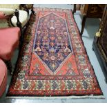 Blue ground Iranian Runner with an all over pattern, 2.95m x 1.07m