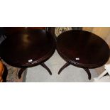 2 x Bentwood style low Circular Tables, 30" dia x 21"h (2)