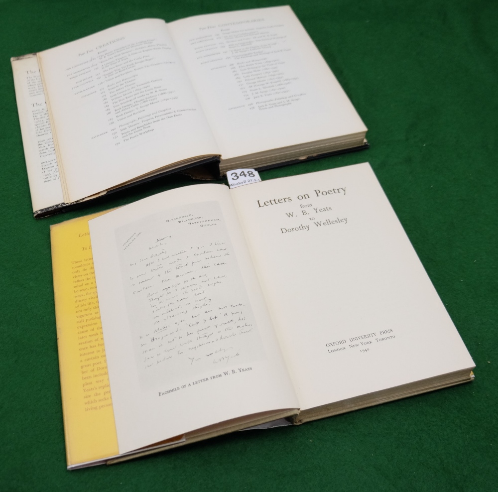 BOOK - Letters on Poetry from WB Yeats to Dorothy Wellesley, 1940, 1st Edition and Skelton & - Image 2 of 2