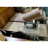Singer foot Sewing Machine, on original metal base