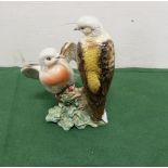 Beswick Ornament, 2 garden birds on branch, 8”h x 6”w