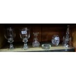 9 pieces of Glassware, mainly modern, incl. bowls, jug etc