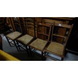 6 mahogany bedroom chairs with bergere seats (2 sets of 3) (6)
