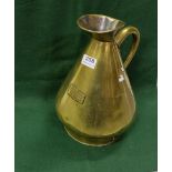 Brass Measuring Jug, stamped Rbt Galbraith Glasgow (1 gallon), 12”h