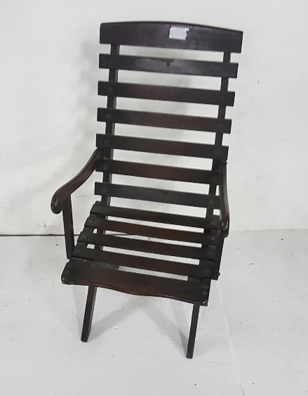 Walnut Child Size Deck Chair, 48”h