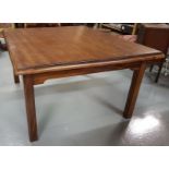 Mahogany Dining Table, 1950’s, well-made, on chamfered legs, 49” x 59”