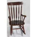 Modern Rocking Chair, spindle back, 41”h